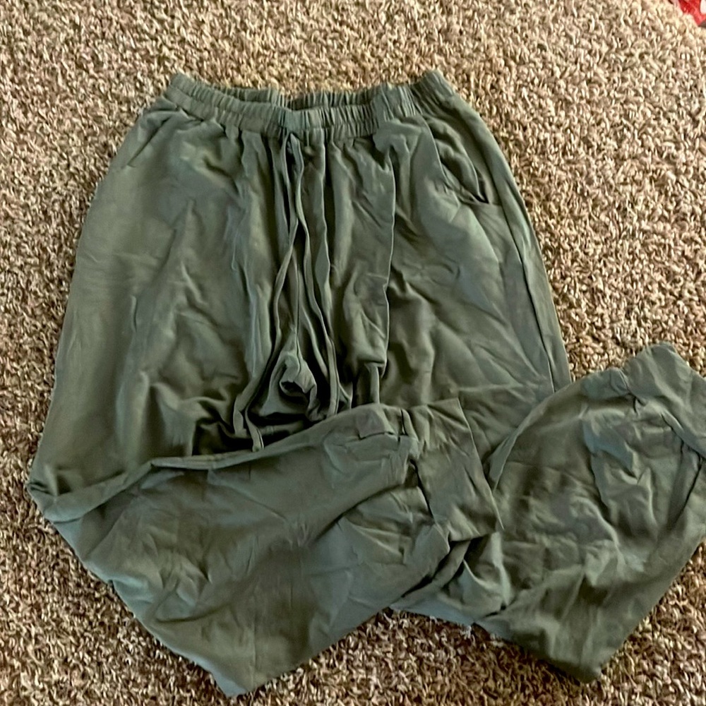 Army green sweatpants